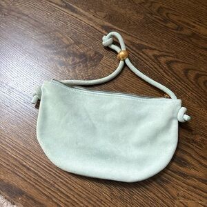 Mint Green Suede Clutch Bottega Veneta
